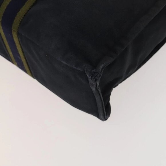 HERMES Fourre Tout MM Tote Bag Canvas 2Set Navy Black - Picture 14 of 16